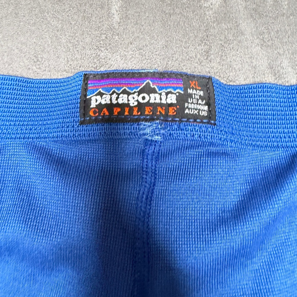 Patagonia Capilene Midweight Base Layer Bottoms Mens Sz XL Blue Thermal Pants